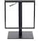 Armen Living Michele Swivel Adjustable Height Gray Faux Leather and Black Metal Bar Stool LCMISWBAMBGR - alternate 2